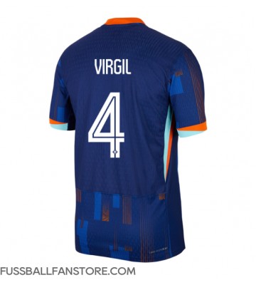 Niederlande Virgil van Dijk #4 Replik Auswärtstrikot EM 2024 Kurzarm